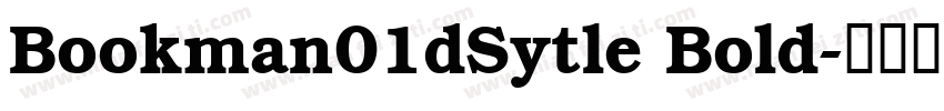 Bookman01dSytle Bold字体转换